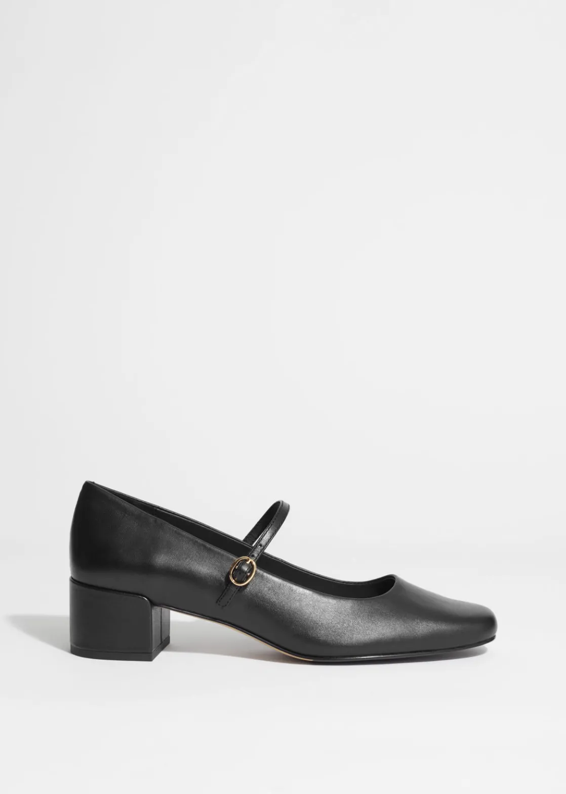 Mary-Jane Leather Pumps