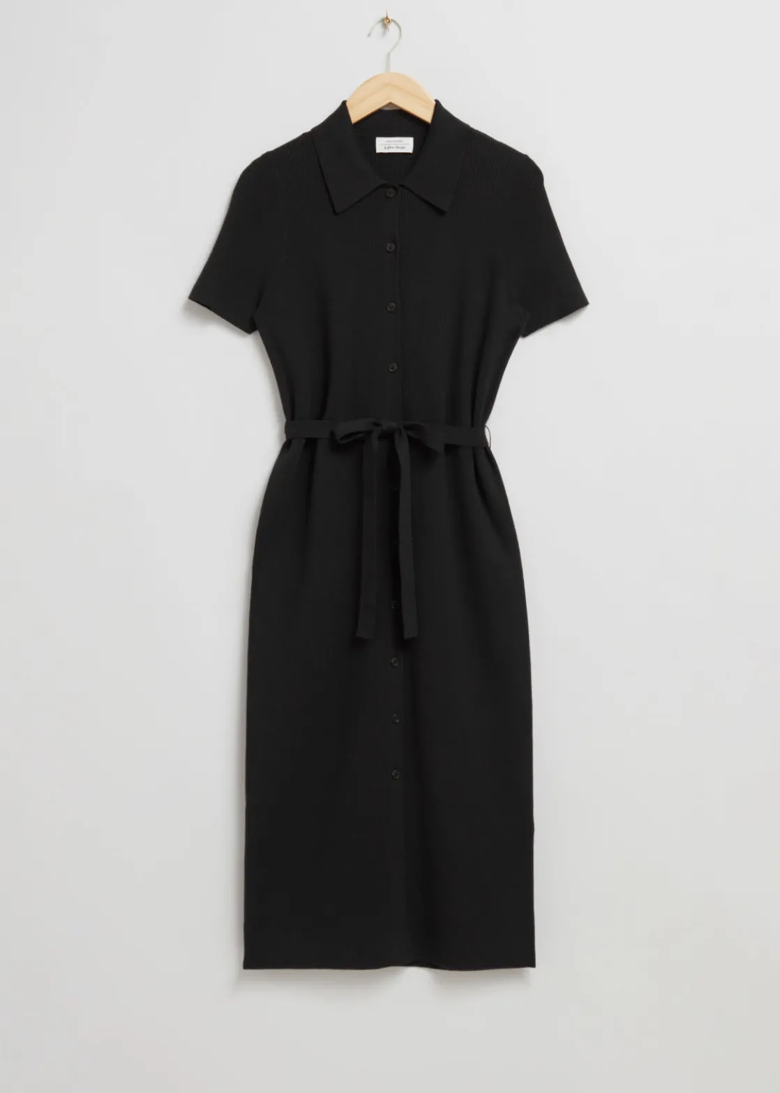 Fitted Midi Buttoned Shirt Dress
