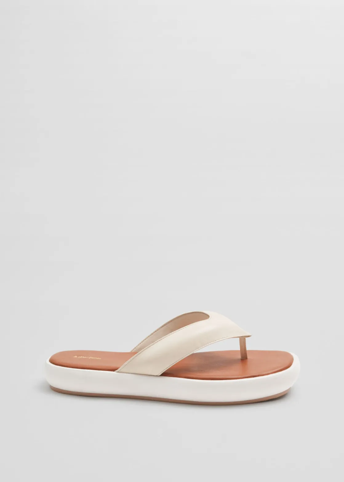Leather Platform Flip Flops